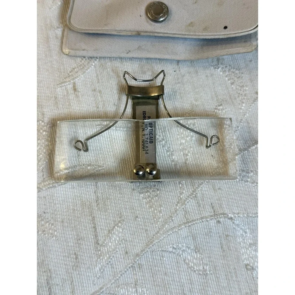 Vintage 1970s Edroy Opticaid Clip-On Magnifier – Original Case‎ Included. Loupe